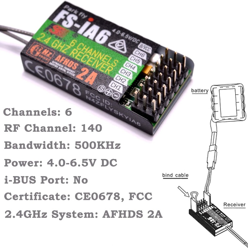 Flysky FS-IA6 Receiver 6CH Dua - Drone Racing Battery recension och pris