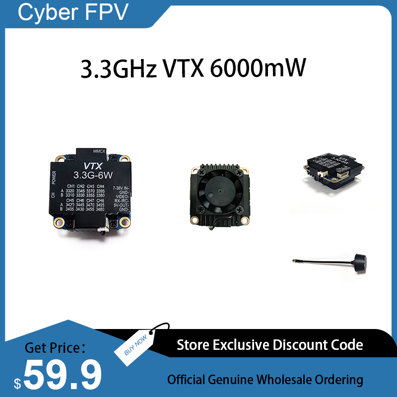 3.3GHz VTX 6W Video Transmitte - Drone Racing Goggles recension och pris
