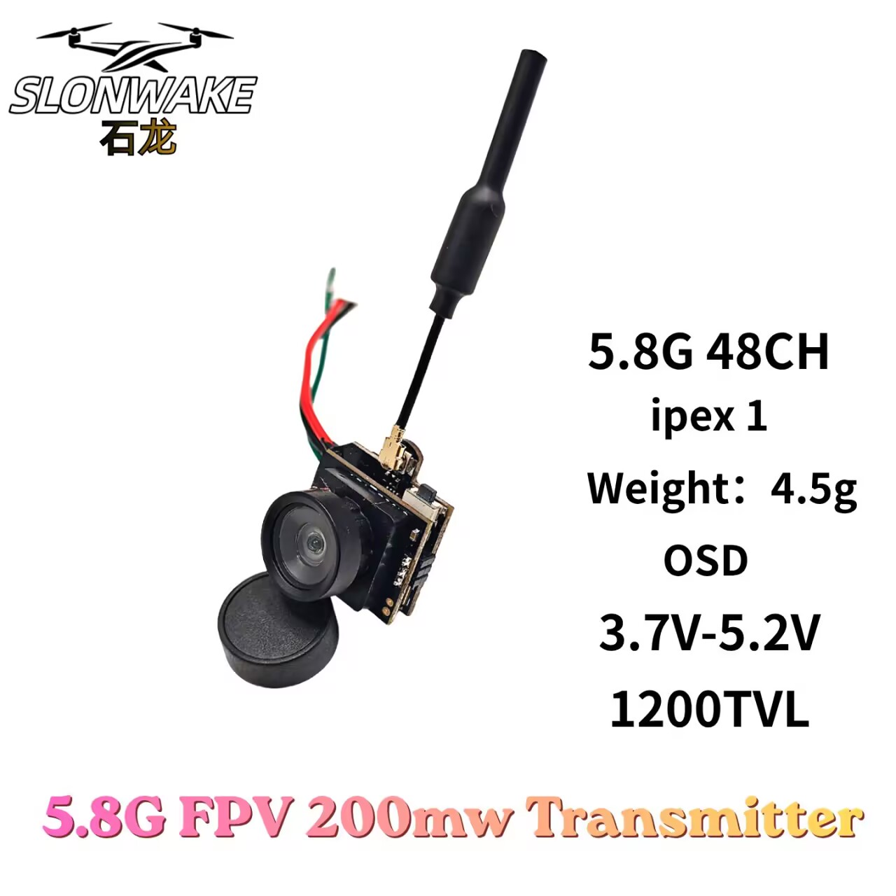 SLONWAKE 5.8G Analog Video Tra - Drone Racing Transmitter recension och pris