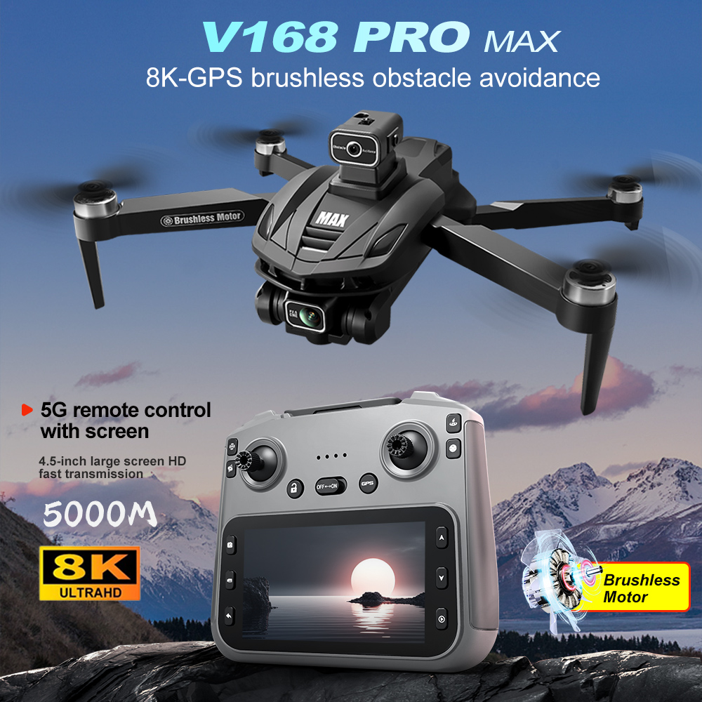 V168 PRO Max GPS Drone 8K Prof - Drone Racing Camera recension och pris