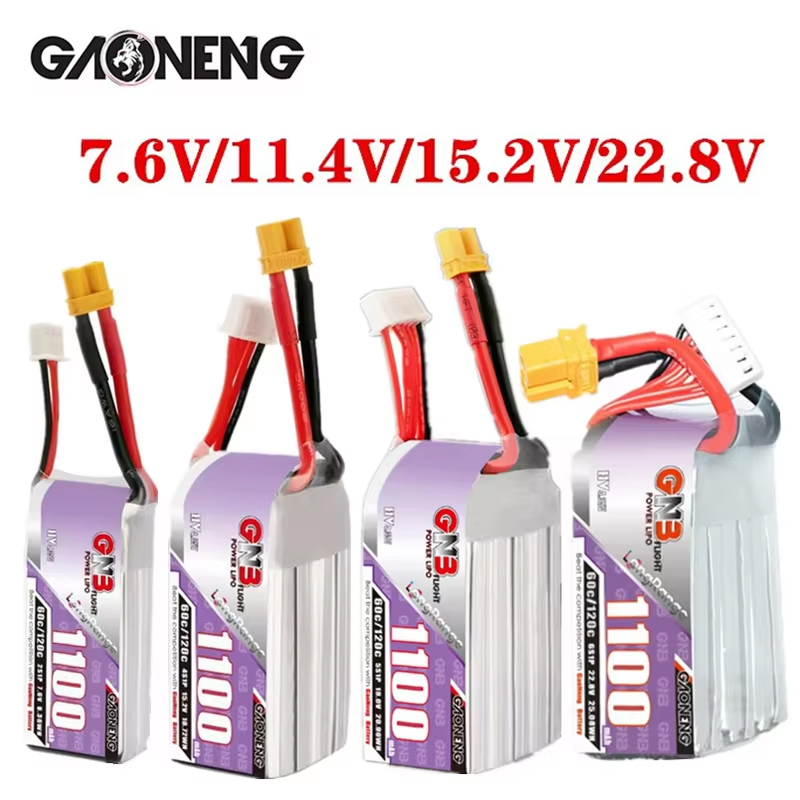 GNB 1100mAh 2S 3S 4S 6S 60C/12 - Drone Racing Battery recension och pris
