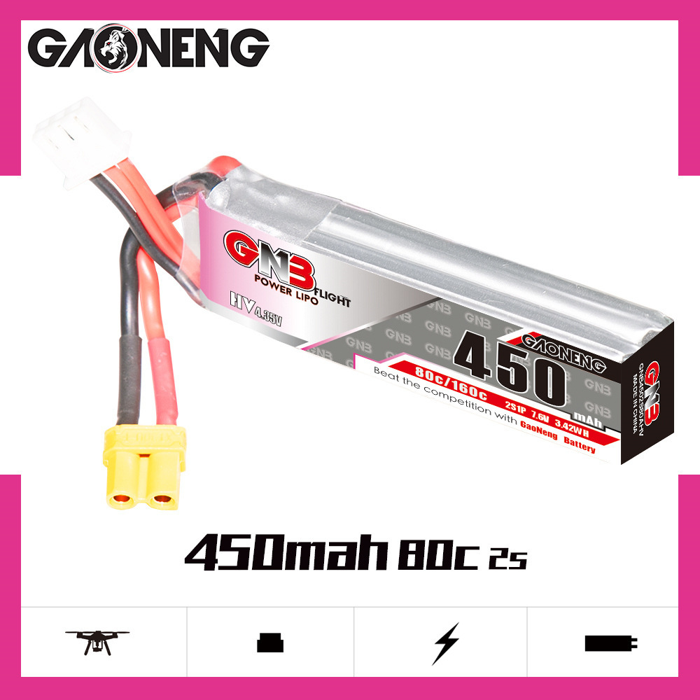GNB LiPo Battery HV 2S 7.6V 45 - Drone Racing Battery recension och pris