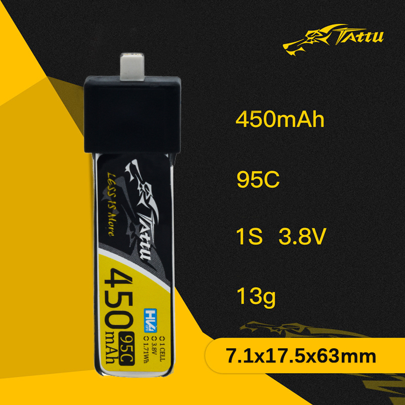 3Pcs NEW TATTU 450/500/550mAh  - Drone Racing Battery recension och pris
