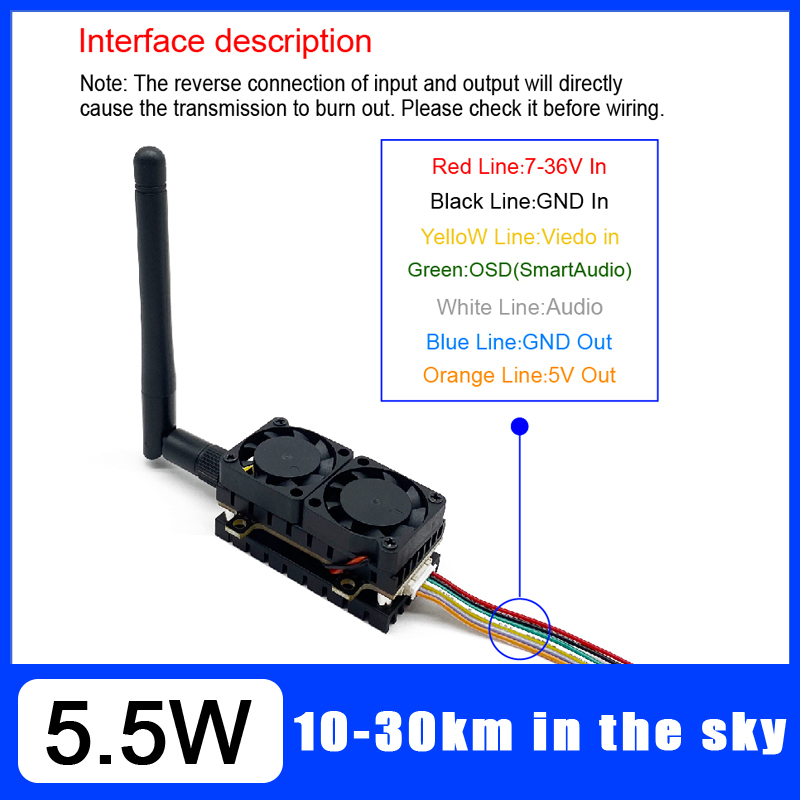 Long Range 5.8GHz 5.5W Video T - Drone Racing Transmitter recension och pris