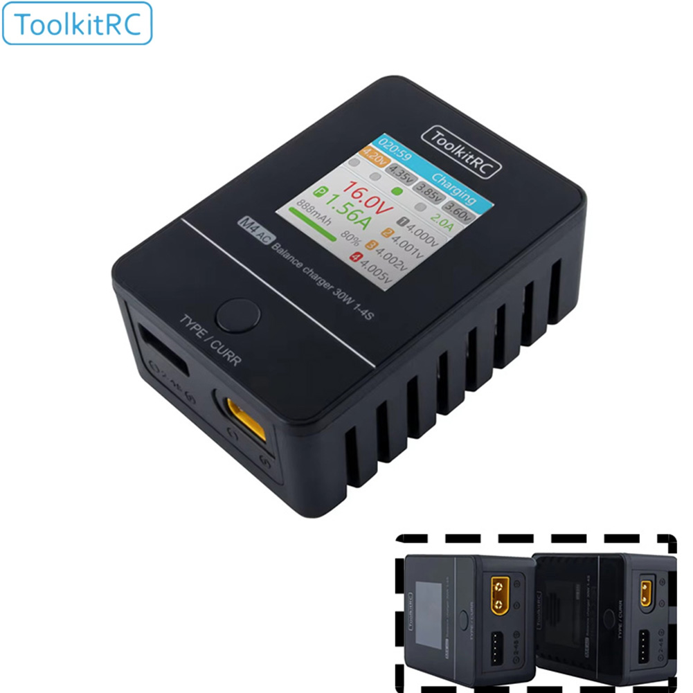 ToolkitRC M4AC 30W Compact AC  - Drone Racing Charger recension och pris