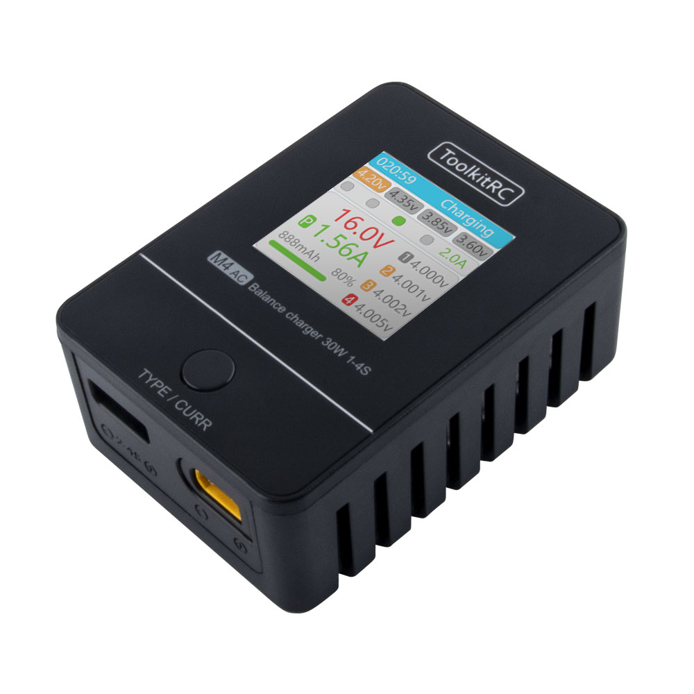 ToolkitRC M4AC 30W Compact AC  - Drone Racing Charger recension och pris